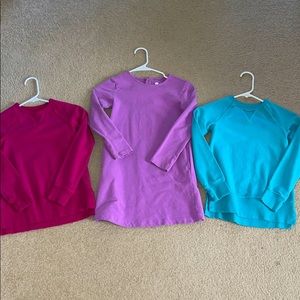 Primary set of 2 tunic tops and 1 dress